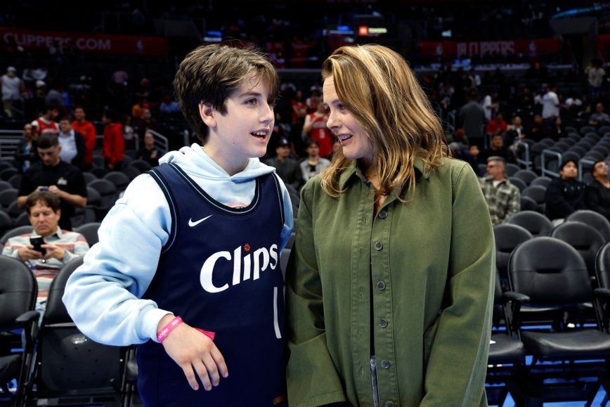 Alicia Silverstone and Son Bear Steal the Show at Clippers Game in LA