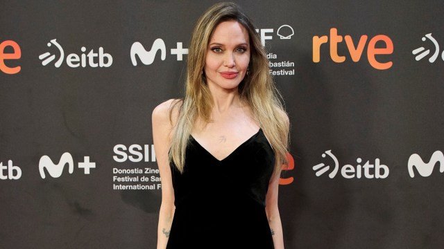 Angelina Jolie Pulls off Simplistic Elegance in Black Velvet Gown in SSIFF Photos
