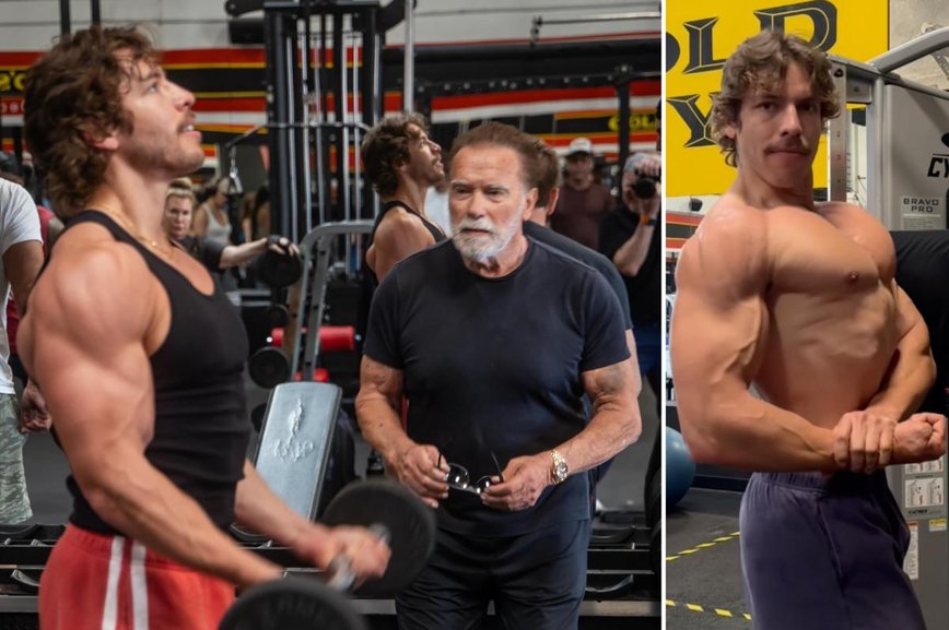 Arnold Schwarzenegger Teams Up with Son Joseph Baena for Bodybuilding Debut