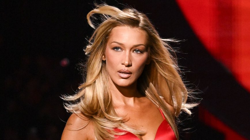 Bella Hadid Stuns in Scarlet: A Blonde Bombshell at 'The Beauty' Premiere