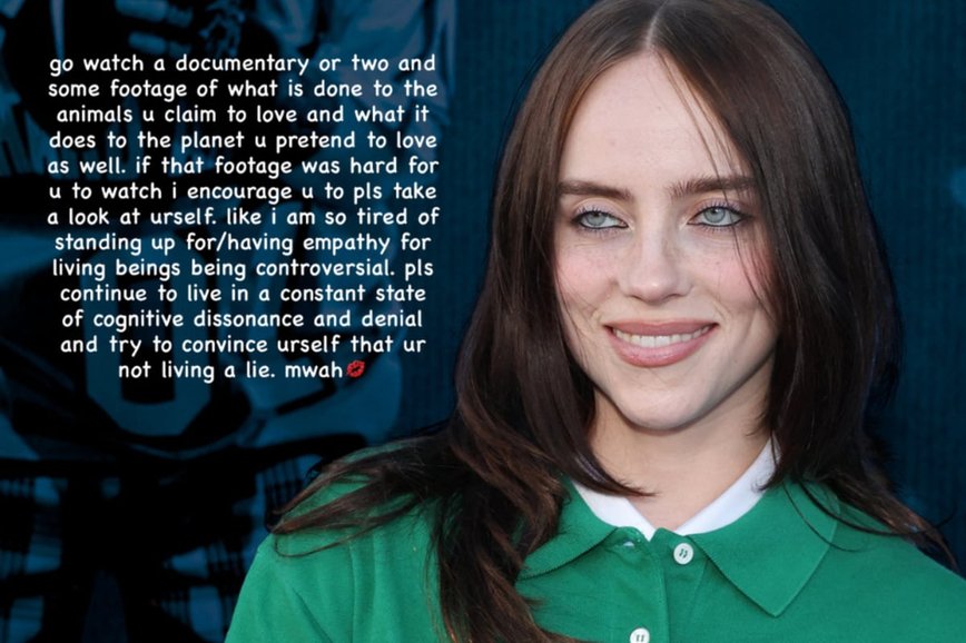 Billie Eilish Confronts Fans Over Her Bold Stance on Veganism