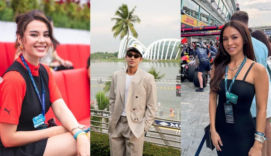 Filipino Stars David Licauco and Catriona Gray Rev Up at Singapore’s Formula 1 Grand Prix!
