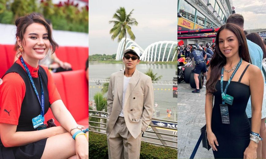 Filipino Stars David Licauco and Catriona Gray Rev Up at Singapore’s Formula 1 Grand Prix!