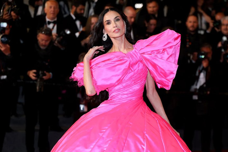 Demi Moore Dazzles in Pink at Cannes: A Star-Studded Fashion Recap