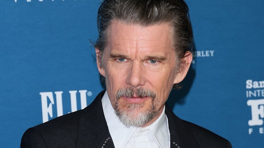 Ethan Hawke Shines with His Daughters at Santa Barbara Film Fest