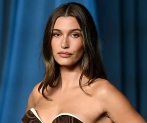 Hailey Bieber Wows in Barely-There Mesh Flats for Chic Alaïa Campaign