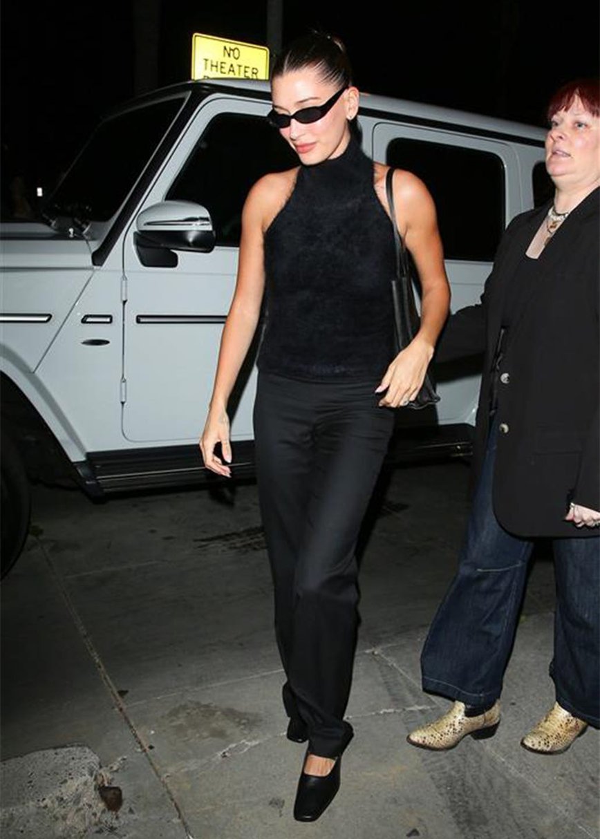 Hailey Bieber's Effortlessly Chic Outfit Formula Shines in Beverly Hills