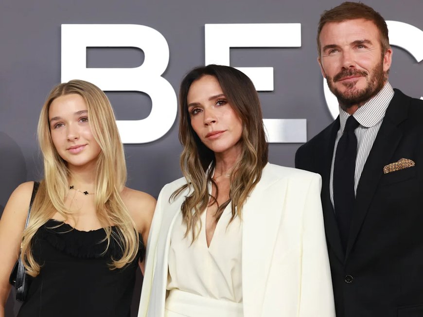 Harper Beckham Stuns in a Sleek Black Dress at Mom Victoria Beckham’s Netflix Premiere