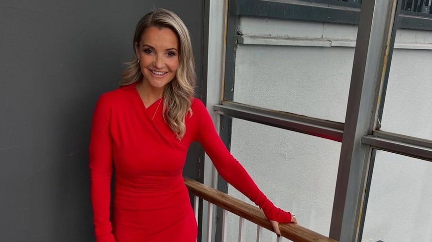 Helen Skelton Sizzles in Red-Hot Wrap Dress on BBC Morning Live