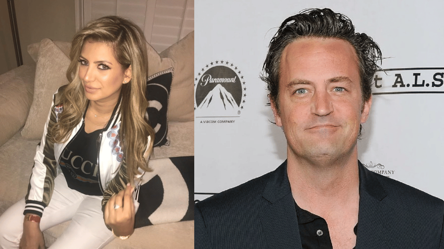 Jasveen Sangha and Matthew Perry