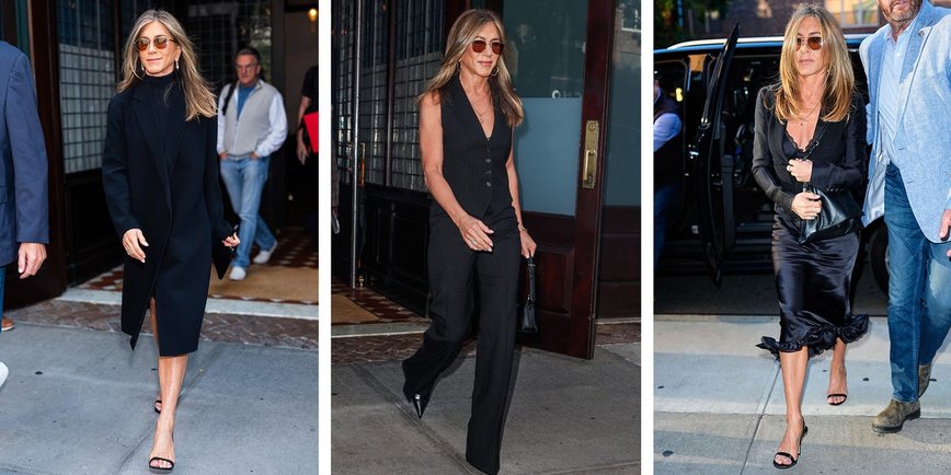 Jennifer Aniston Slays in Triple All-Black Looks on NYC Streets