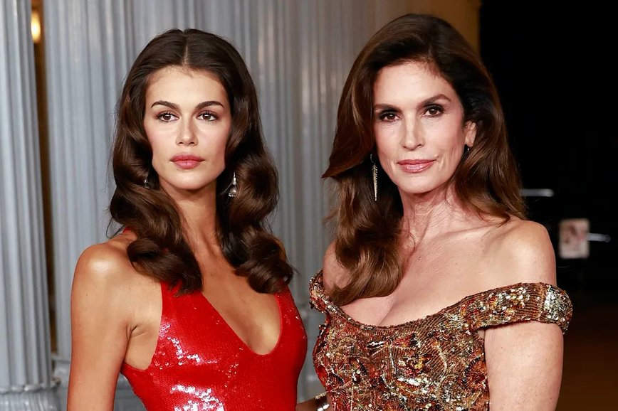 Kaia Gerber and Cindy Crawford Dazzle at LACMA Gala in Glamorous Gowns
