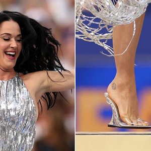 Katy Perry Stuns in Silver and Wedges at the FIFA World Cup