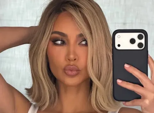 Kim Kardashian Channels Hollywood Glam with Iconic Look