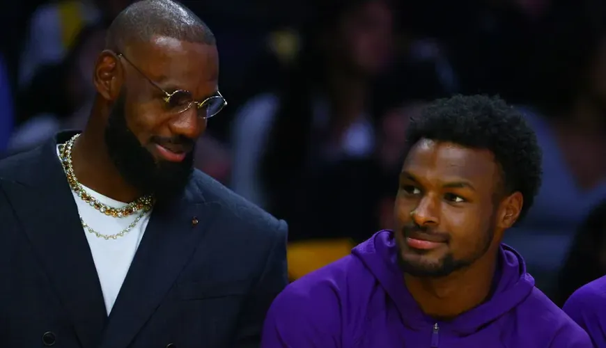 LeBron James Reps Family Vibes on Lakers Bench with Bronny and a Shoutout to Bryce