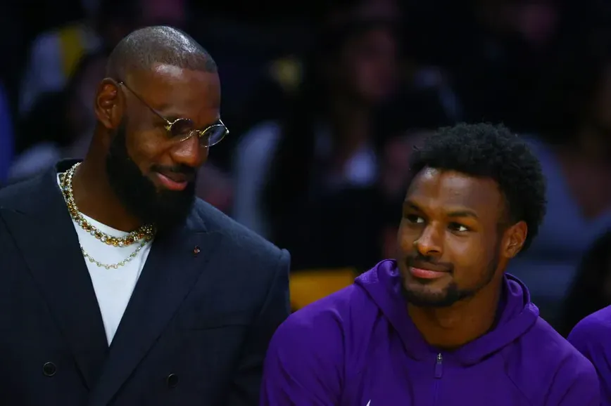 LeBron James Reps Family Vibes on Lakers Bench with Bronny and a Shoutout to Bryce