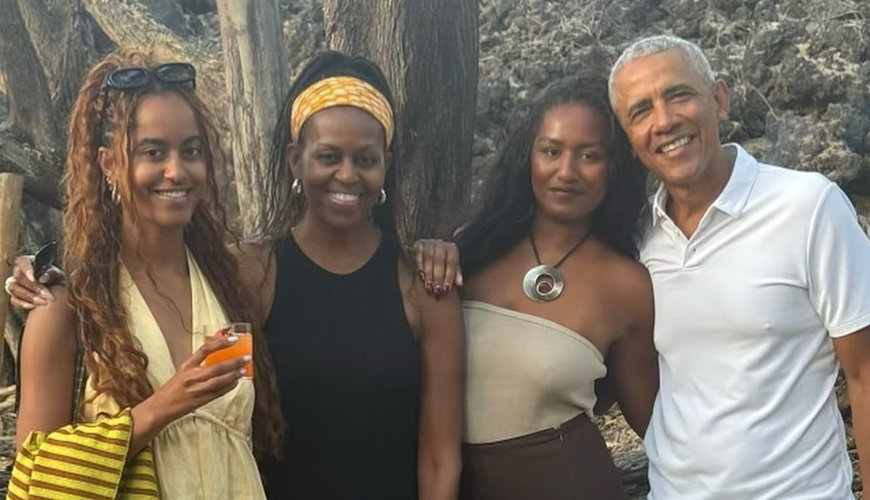Obamas Share Heartwarming Thanksgiving Snap with a Touch of SoCal Style
