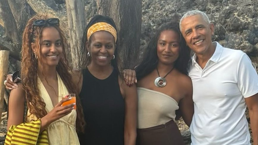 Obamas Share Heartwarming Thanksgiving Snap with a Touch of SoCal Style