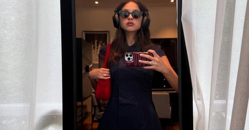 Olivia Rodrigo Dazzles LA in a Lace-Trimmed Micro Minidress