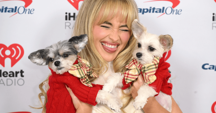 Sabrina Carpenter Slays in Itty-Bitty Skirt with Her Furry BFF in LA