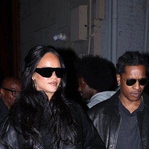 Rihanna and A$AP Rocky Keep It Cool in Black Leather for a Night of Laughter
