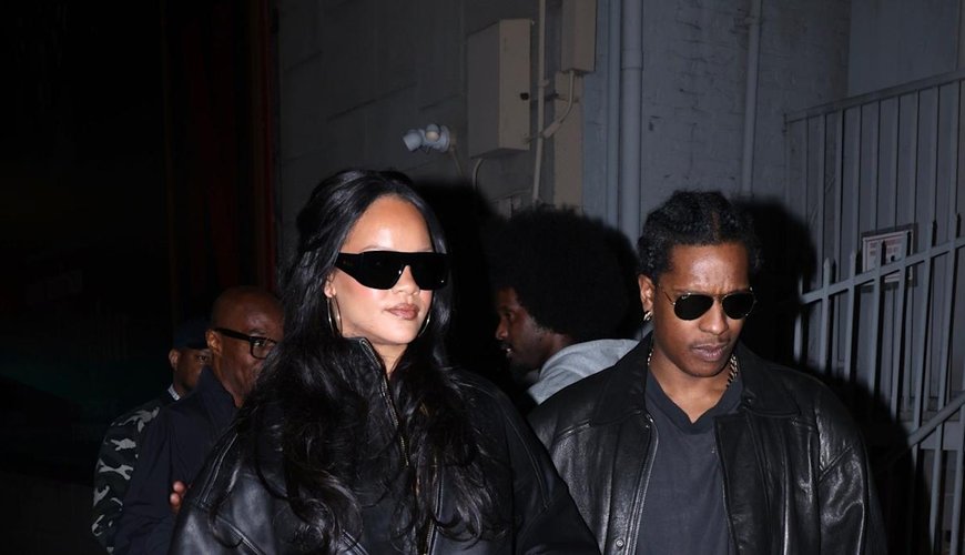 Rihanna and A$AP Rocky Keep It Cool in Black Leather for a Night of Laughter