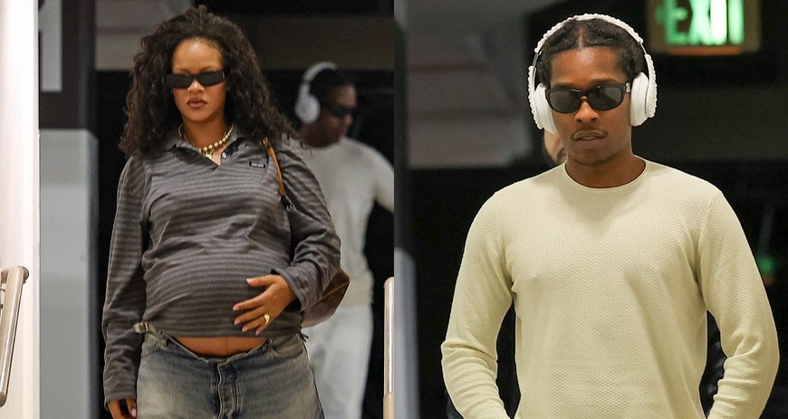Rihanna Cradles Pregnant Belly While Running Errands with A$AP Rocky in L.A.