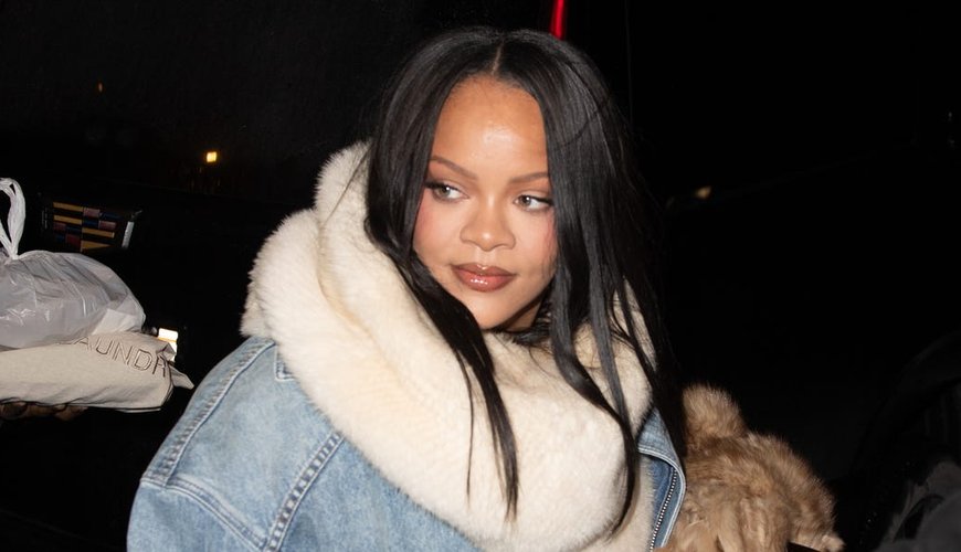 Rihanna Rocks Denim with Bold Heels During NYC Date Night with A$AP Rocky
