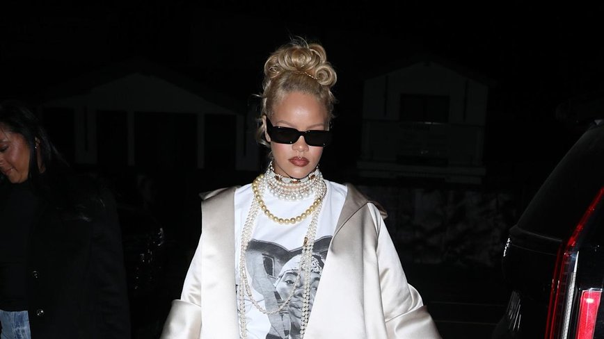 Rihanna Puts a Luxe Spin on Denim in LA Street Style Moment