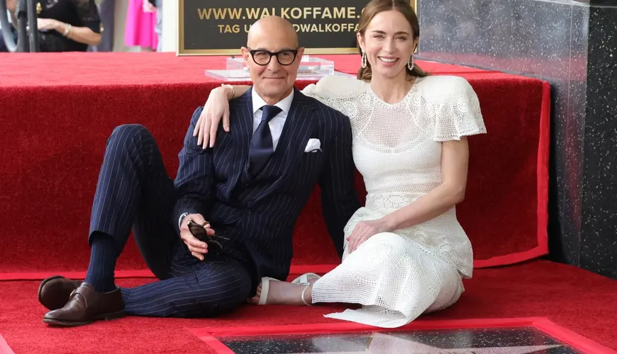 Stars Align on Hollywood Boulevard: Stanley Tucci and Emily Blunt Shine Bright