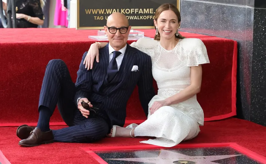 Stars Align on Hollywood Boulevard: Stanley Tucci and Emily Blunt Shine Bright